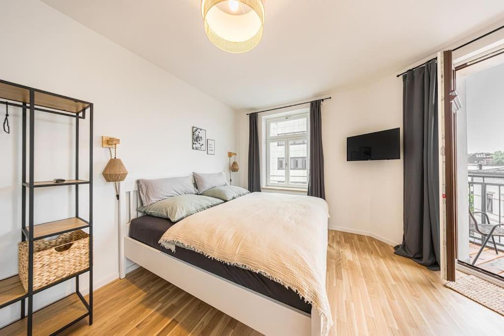 Stylisches Zentrales City-Apartment Mit 2 Balkonen Leipzig Exteriör bild
