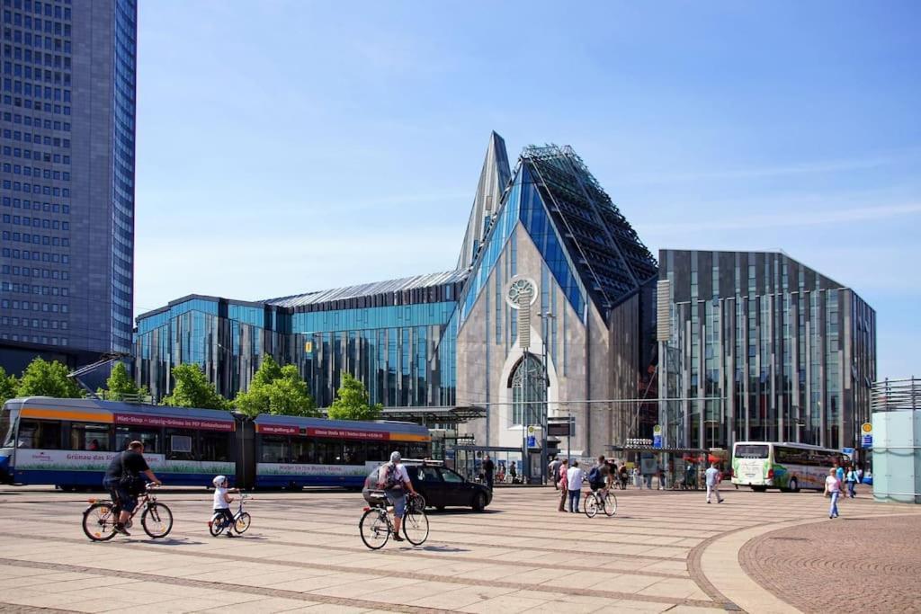 Stylisches Zentrales City-Apartment Mit 2 Balkonen Leipzig Exteriör bild