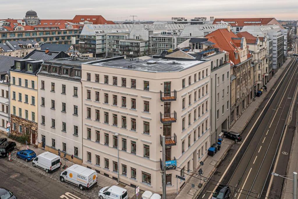Stylisches Zentrales City-Apartment Mit 2 Balkonen Leipzig Exteriör bild